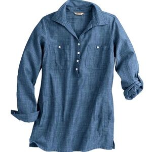 Duluth Trading Co Blue Tunic Top